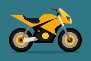 Motorbike illustration isolated on a blue background vector