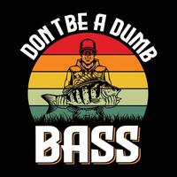 Bass Fishing T-Shirt Design vector