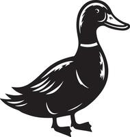 Duck silhouette illustration. vector