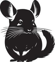 Silhouette of Chinchilla illustration. vector