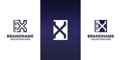 Letter X Technology Logo, suitable for business with X initial vector