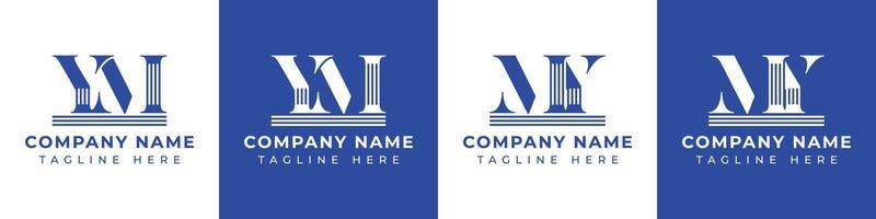Letters MY and YM Pillar Logo, suitable for business with MY and YM related to Pillar vector