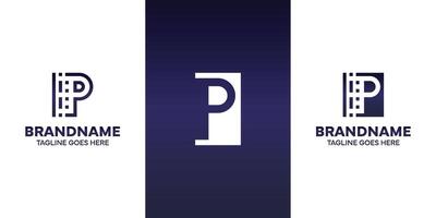 Letter P Technology Logo, suitable for business with P initial vector