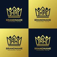 Letters KR and RK Home King Logo Set, suitable for business with RK or KR initials vector