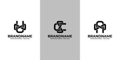 Letter A, C, and U Infinity Logo, Suitable for business related to eternity with A, C, or U initial vector
