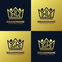 Letters KL and LK Home King Logo Set, suitbale for business with LK or KL initials vector