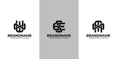 Letter E, M, and W Infinity Logo, Suitable for business related to eternity with E, M, or W initial vector