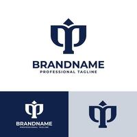 Letters QP Monogram Flower Logo, suitable for any business with QP or PQ initials vector