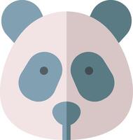 un panda oso cabeza con azul ojos y un azul nariz vector