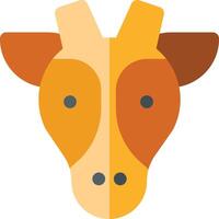 a cow head with a yellow and orange color vector