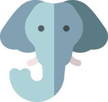 an elephant head with a long trunk vector