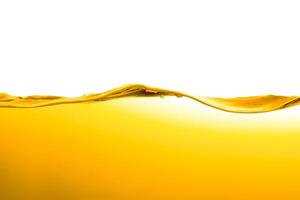 orange juice is isolated on white background. healthy fresh drink and natural waves. close up view. photo
