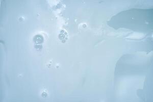 Abstract background with soapy water in the bath. photo