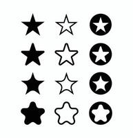 Beautiful star icon symbol set design. Modern minimal star icons design. vector