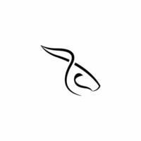 Goat logo. Goat head icon, symbol, illustration design. Editable goat head abstract line design. vector