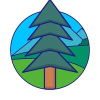 Illustration of pine tree vector