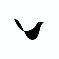 Bird Logo. Modern minimal bird logo, icon, symbol, illustration, silhouette, clipart design. Editable abstract bird logo. vector