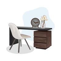 Illustration of desk vector