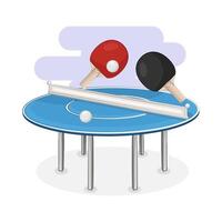 Illustration of table tennis vector