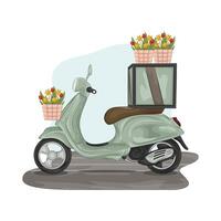 ilustración de scooter vector