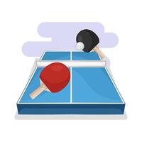 Illustration of table tennis vector