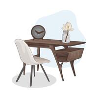 Illustration of desk vector