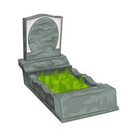 Illustration of grave vector