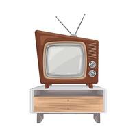 ilustración de antiguo televisión vector