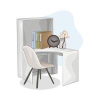 Illustration of desk vector