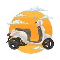 ilustración de scooter vector