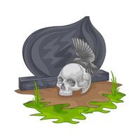 Illustration of grave vector