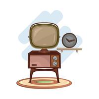 ilustración de antiguo televisión vector