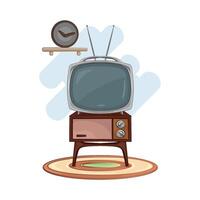 ilustración de antiguo televisión vector