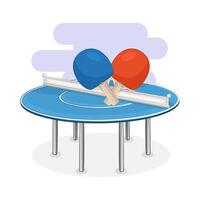 Illustration of table tennis court vector