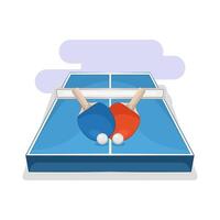 Illustration of table tennis vector