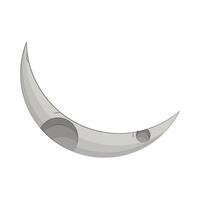 Illustration of crescent moon vector