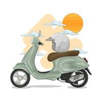 ilustración de scooter vector