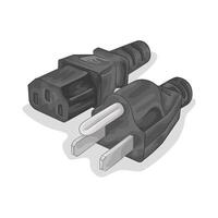 Illustration of jack connector vector