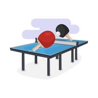 Illustration of table tennis vector