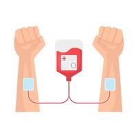 ilustración de sangre transfusión vector