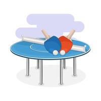 Illustration of table tennis vector