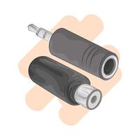 Illustration of jack connector vector