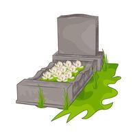 Illustration of grave vector