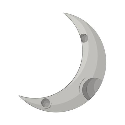 Illustration of crescent moon