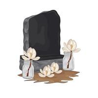 Illustration of grave vector