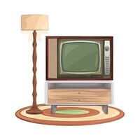 ilustración de antiguo televisión vector