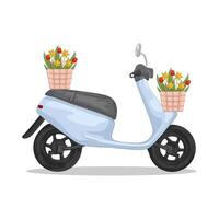 ilustración de scooter vector