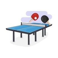 Illustration of table tennis vector