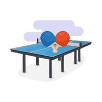 Illustration of table tennis vector