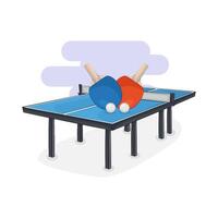 Illustration of table tennis vector